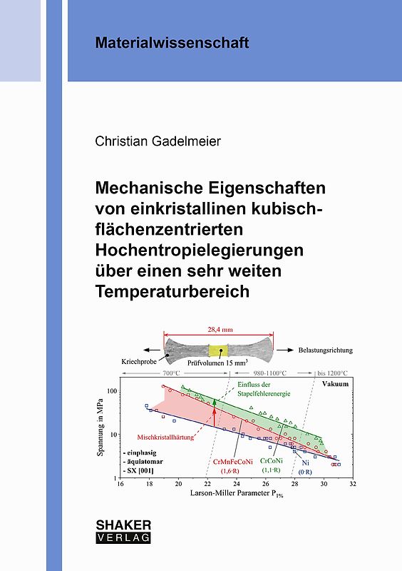 Mechanische Eigenschaften von einkristallinen kubisch-flächenzentrierten Hochentropielegierungen über einen sehr weiten Temperaturbereich