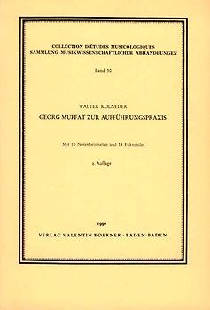 Georg Muffat zur Aufführungspraxis
