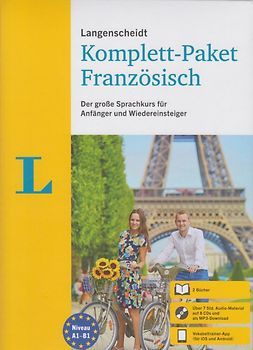 Langenscheidt Komplett-Paket Französisch: Sprachkurs zum Französisch lernen für Anfänger und Wiedereinsteiger mit 2 Büchern, 8 CDs und Vokabeltrainer-App
