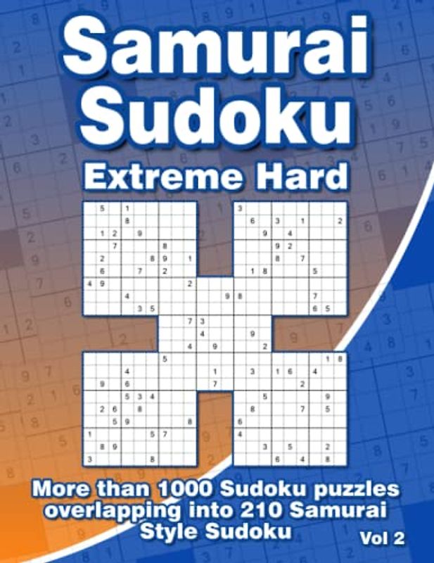 Extreme Hard Samurai Sudoku Puzzle Book Large Print: Very Difficult Sudoku Puzzle Book with 210 Samurai Style Puzzles for Professionals