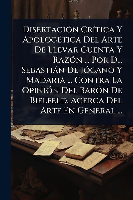 DisertaciÃ3n CrÃ-tica Y ApologÃ(c)tica Del Arte De Llevar Cuenta Y RazÃ3n ... Por D... Sebastiàn De JÃ3cano Y Madaria ... Contra La OpiniÃ3n Del BarÃ3n De Bielfeld, Acerca Del Arte En General ...