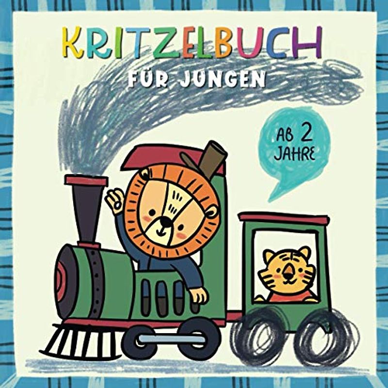 Kritzelbuch für Jungen ab 2 Jahre: Kreativität und Feinmotorik fördern - Erstes Kritzelmalbuch für Jungs - Geschenke für Kinder - Malbuch