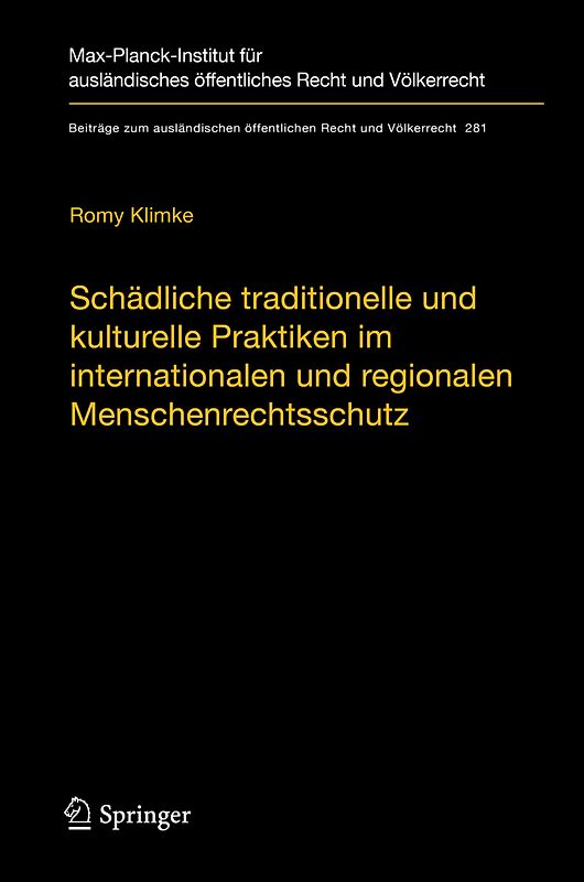 Schädliche traditionelle und kulturelle Praktiken im internationalen und regionalen Menschenrechtsschutz