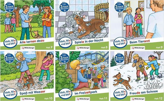 Paket – Mats, Mila und Molli – Heft 7–12, Schwierigkeitsstufe B