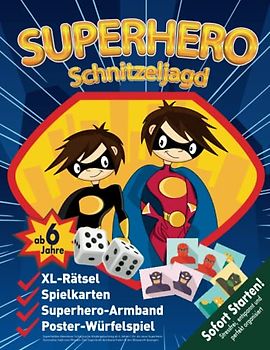 Superhelden Abenteuer Schatzsuche Kindergeburtstag ab 6 Jahren: Ihr als neue Superhero-Generation habt eine Mission: Das Superkraft-Armband finden & den Bösewicht besiegen. (Bravo Schatzsuche)