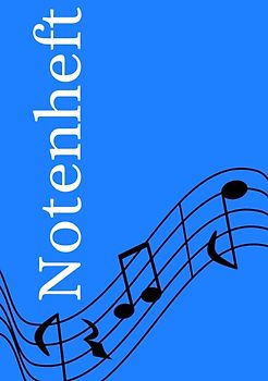 Notenheft: DIN A5 Notenlinienheft | 100 Seiten mit 12 Notenzeilen / Systeme pro Blatt | Papier 90g/m² | Musikheft mit Notenlinien