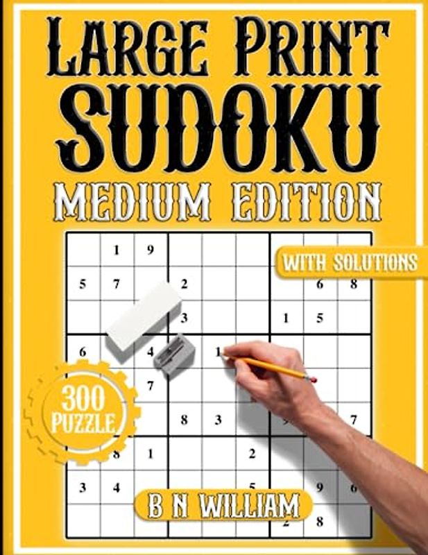 Sudoku Puzzles Meduim Edition in Large Print: Easy Read Puzzle Book for Adults, Seniors, Teens and Kids
