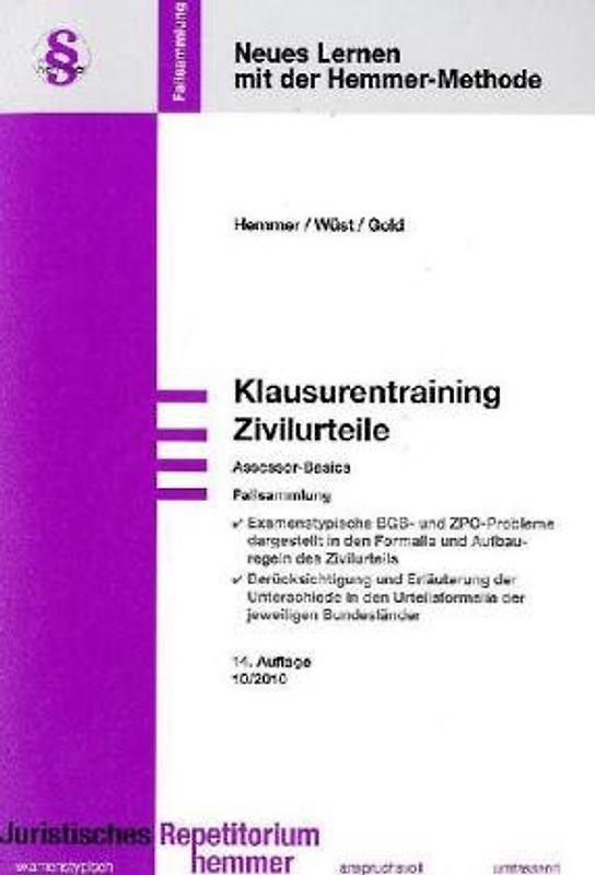 Assessor-Basics, Klausurentraining Zivilurteile