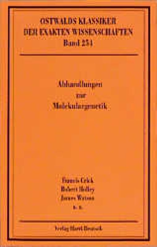 Abhandlungen zur Molekulargenetik