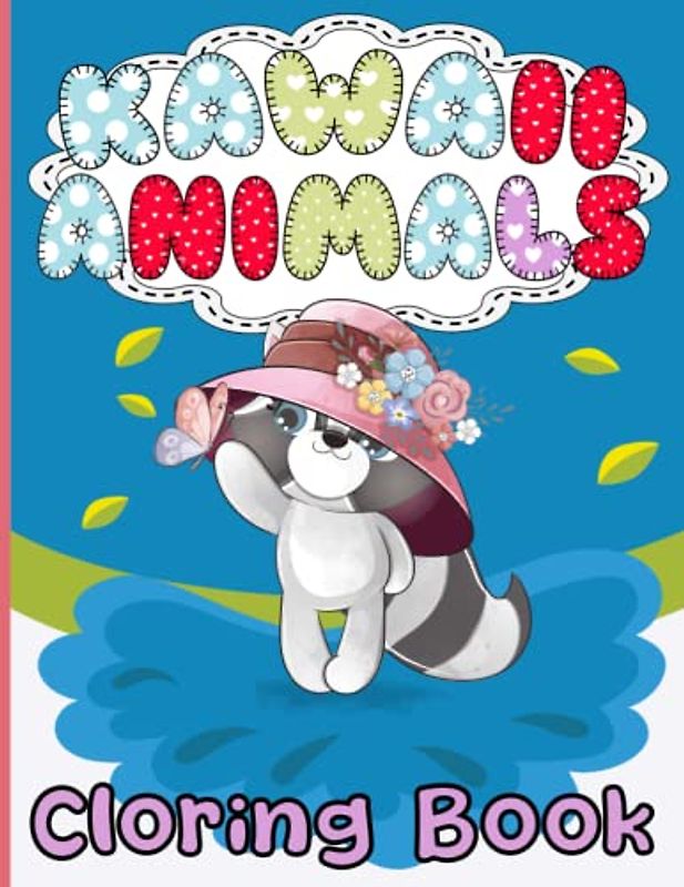 Kawaii Animals Cloring Book: Adorable Illustrations for Relaxation: Cute Puppies, Bunnies, Unicorns, Kittens, and More