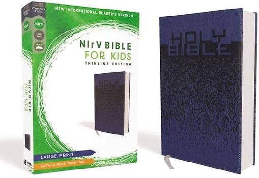 Nirv, Bible for Kids, Large Print, Leathersoft, Blue, Comfort Print