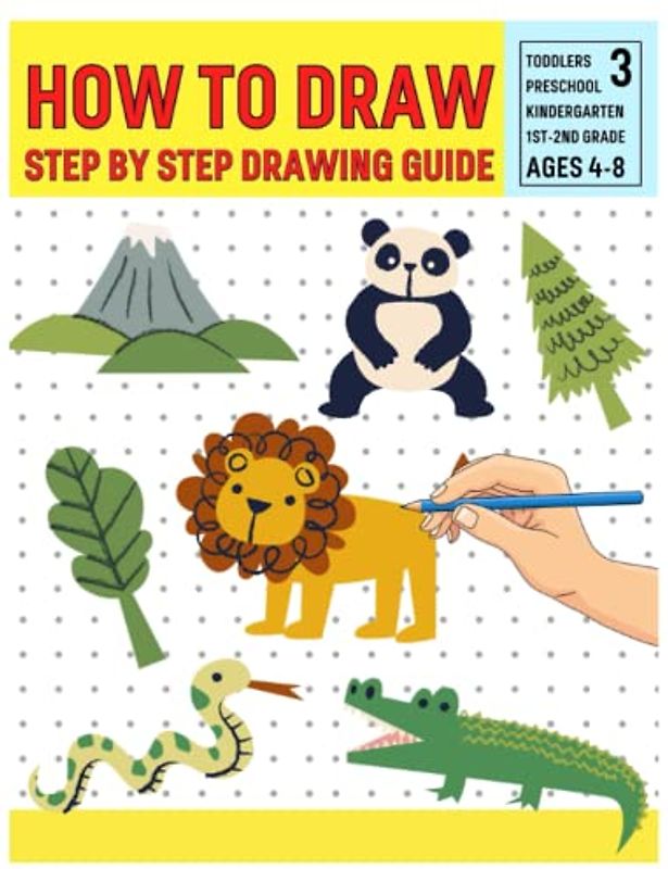 How To Draw Step by Step drawing Guide: Fun and Easy Draw and Sketch Land Animals