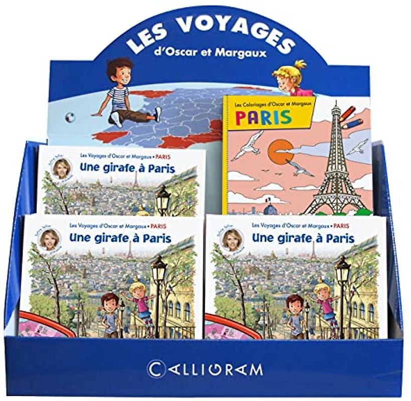 Présentoir O ET M (2.2) Paris : 18 livres + 12 Coloriages