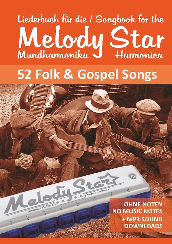 Harmonica Songbooks / Songbook for the Melody Star Harmonica - 52 Folk & Gospel Songs