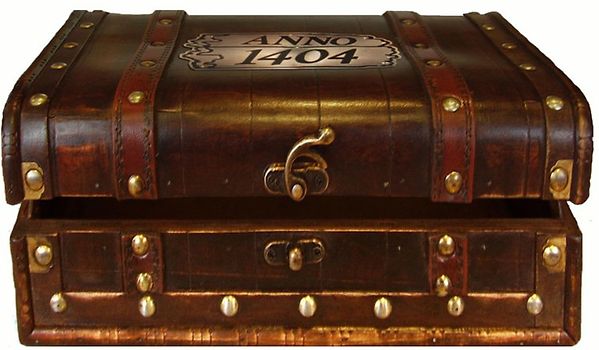 Anno 1404 [Collectors Edition inkl. Holzkiste, Säckchen mit Mandelnsamen, Artbook, Kompass, DVD, Poster] PC Spiele