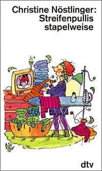 Streifenpullis stapelweise