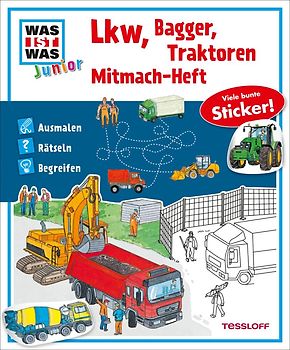 Mitmach-Heft Lkw, Bagger, Traktoren