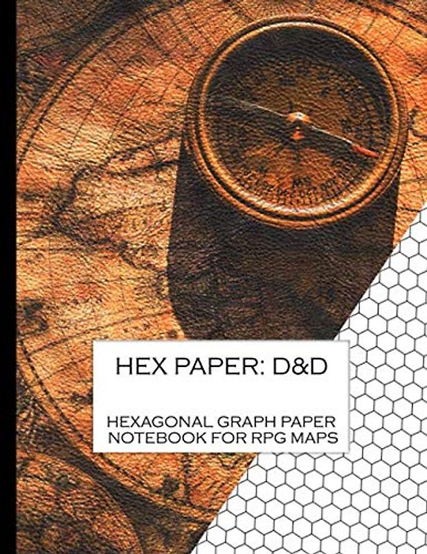 Hex Paper: D&D: Hexagonal Graph Paper Notebook for RPG Maps