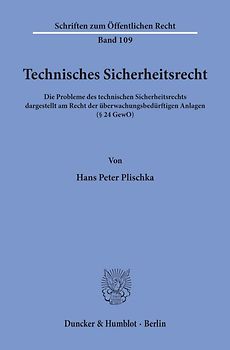 Technisches Sicherheitsrecht.
