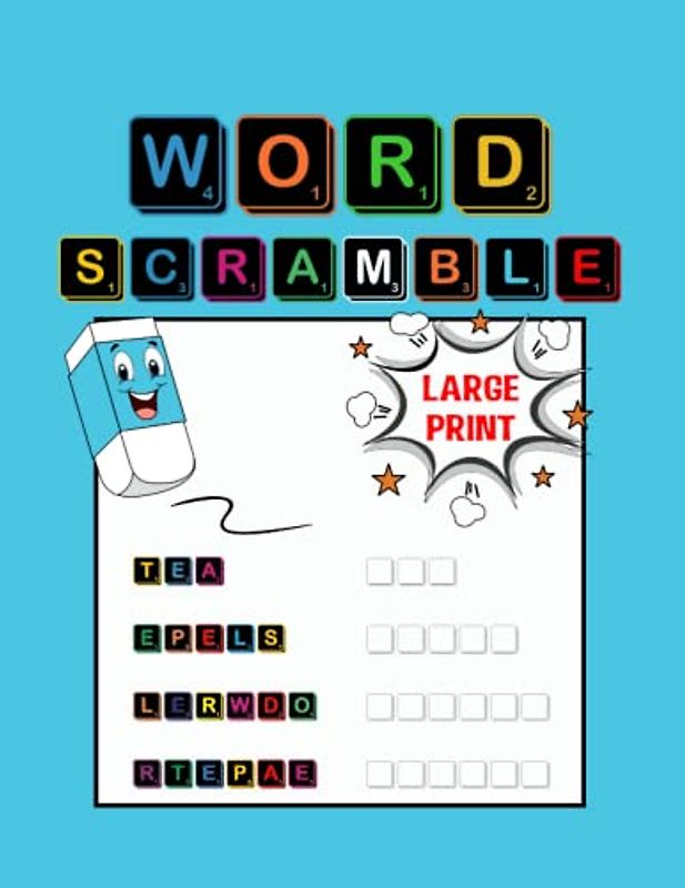 Word Scramble Books: Brain Teasers With 1200 Words