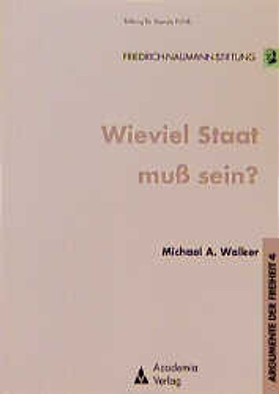 Wieviel Staat muß sein?