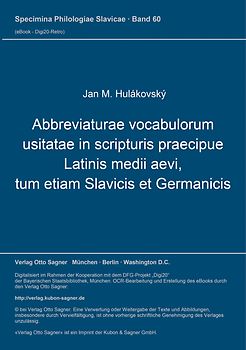 Abbreviaturae vocabulorum usitatae in scripturis praecipue Latinis medii aevi, tum etiam Slavicis et Germanicis