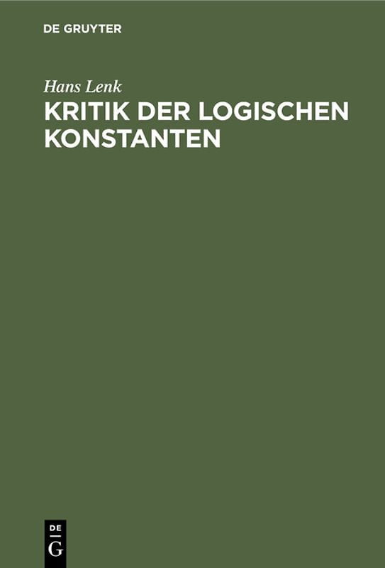 Kritik der logischen Konstanten