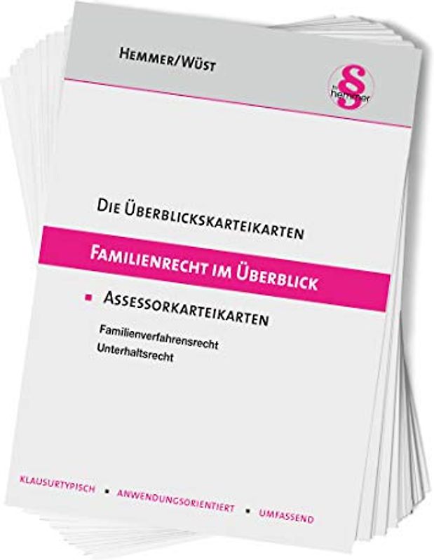 Familien- und Erbrecht im Überblick. Assessor-Karteikarten