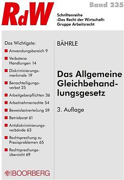 Das Allgemeine Gleichbehandlungsgesetz