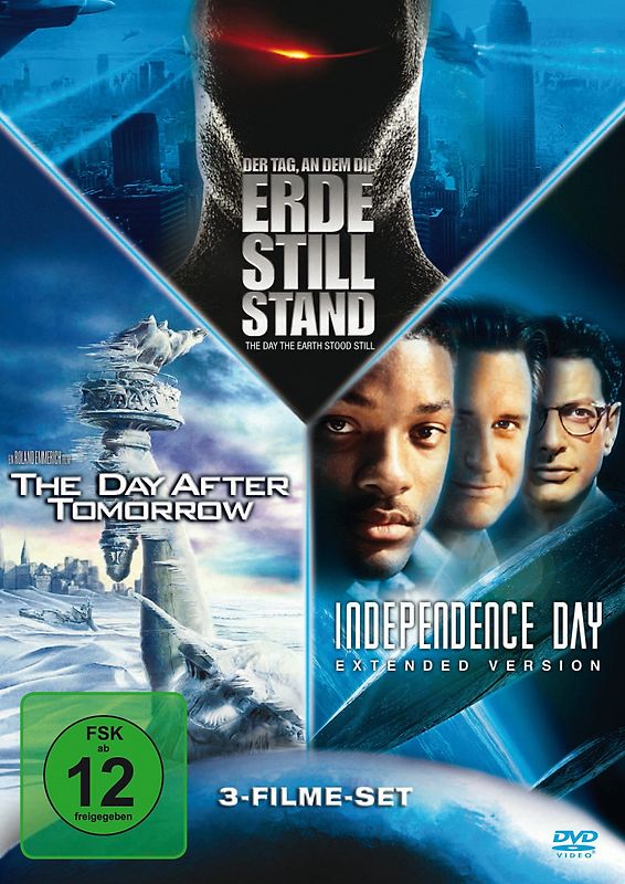 Tag, an dem die Erde still stand + Independence Day Ext. Edition + Day After Tomorrow DVD