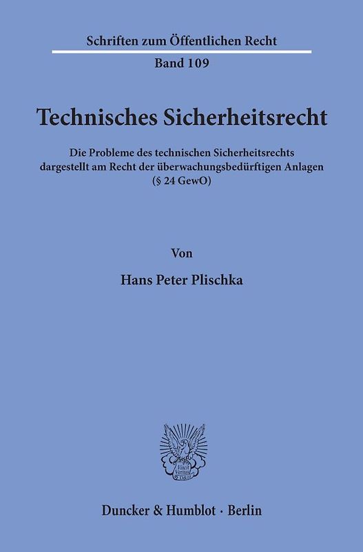 Technisches Sicherheitsrecht.