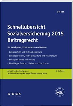 Schnellübersicht Sozialversicherung 2015 Beitragsrecht