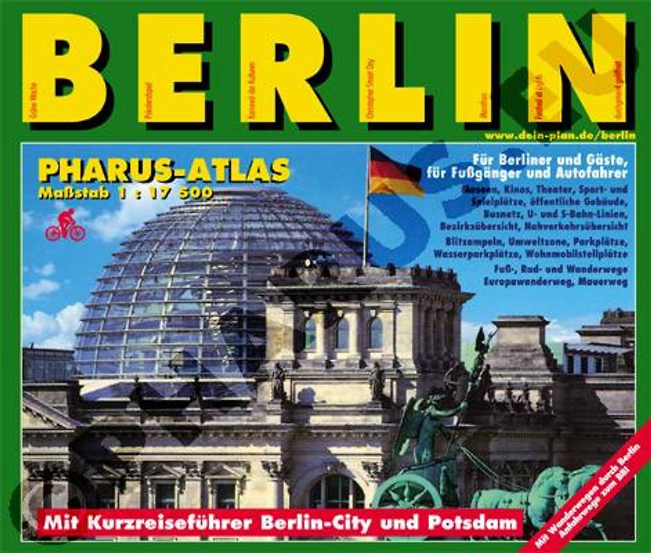 Pharus-Atlas Berlin. Maßstab 1:17 500.
