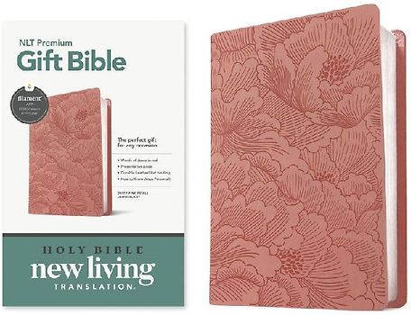 Premium Gift Bible Nlt, Filament Enabled (Leatherlike, Dusty Pink Petals, Red Letter)