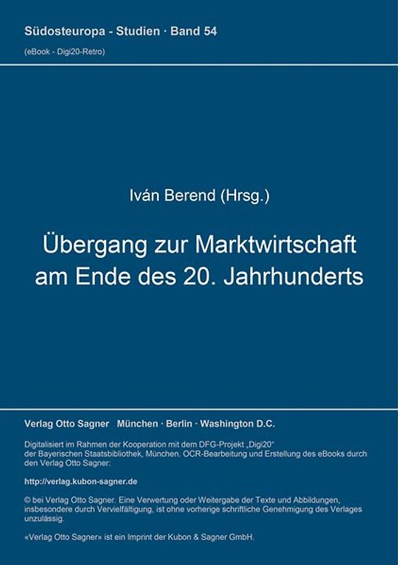 Übergang zur Marktwirtschaft am Ende des 20. Jahrhunderts