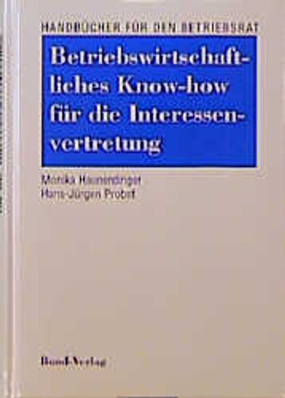 Betriebswirtschaftliche Know-how für die Interessenvertretung