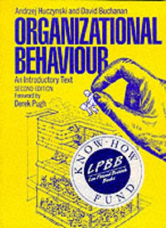 Organizational Behaviour: An Introductory Text