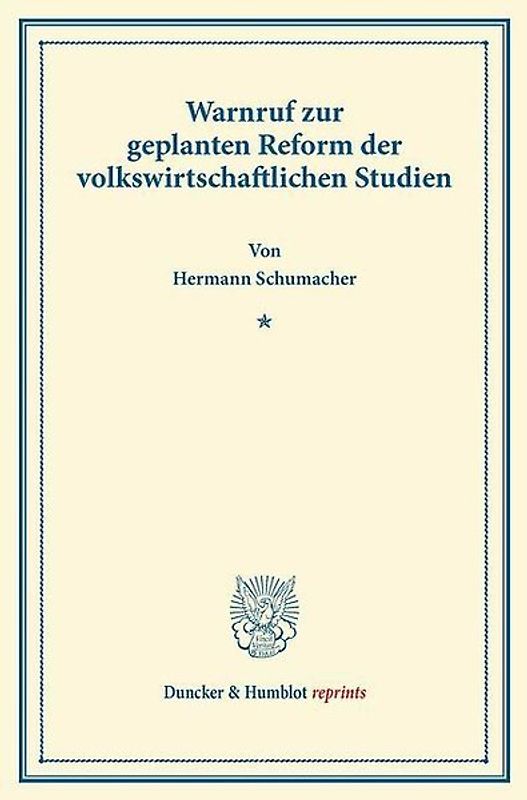 Warnruf zur geplanten Reform der volkswirtschaftlichen Studien.
