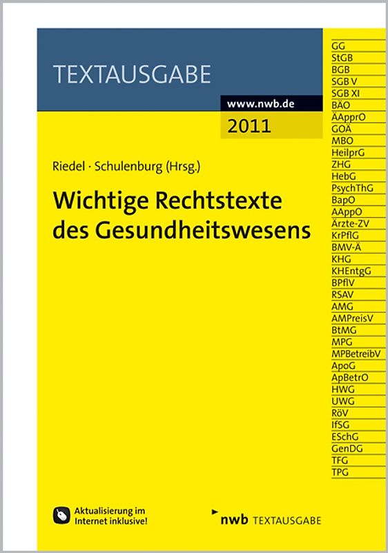 Wichtige Rechtstexte des Gesundheitswesens