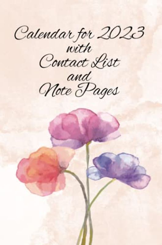 Calendar for 2023 with Contact List and Note Pages