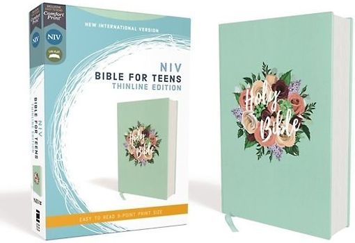 Niv, Bible for Teens, Thinline Edition, Cloth Over Board, Floral, Red Letter Edition, Comfort Print