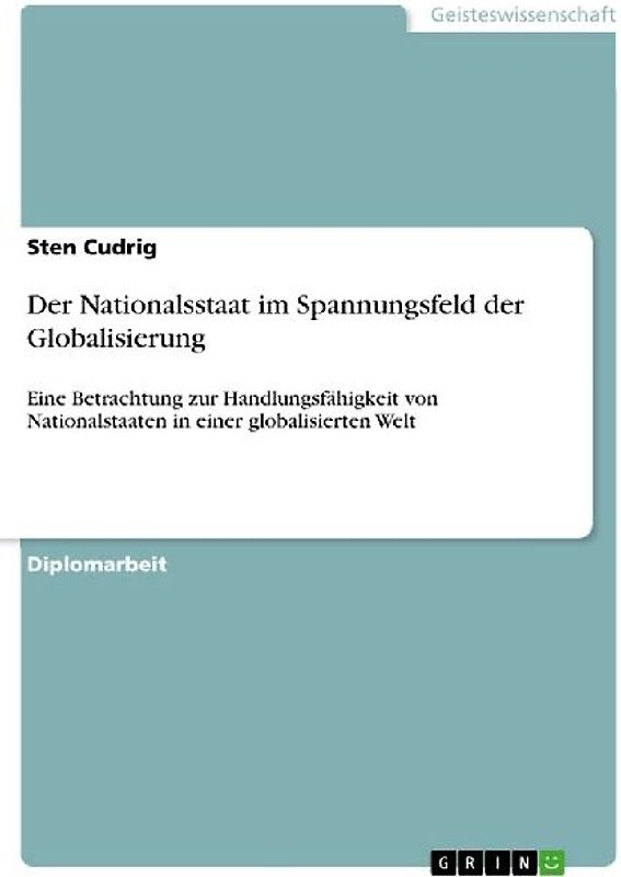 Der Nationalsstaat im Spannungsfeld der Globalisierung