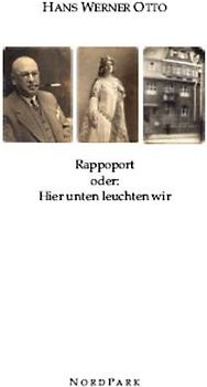 Rappoport oder: Hier unten leuchten wir
