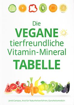 Die vegane tierfreundliche Vitamin Mineral Tabelle