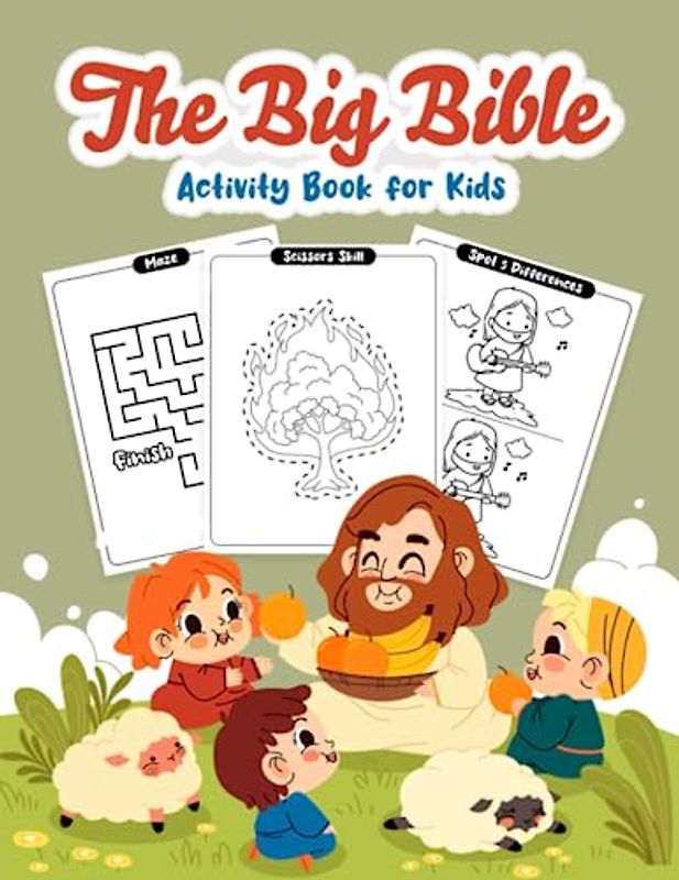 The Big Bible Activity Book for Kids: 50 Inspirational Scripture Workbook for Kids at Vacation Bible School
