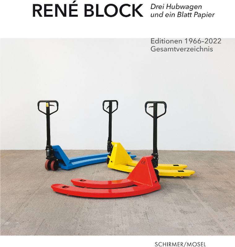 Drei Hubwagen und ein Blatt Papier