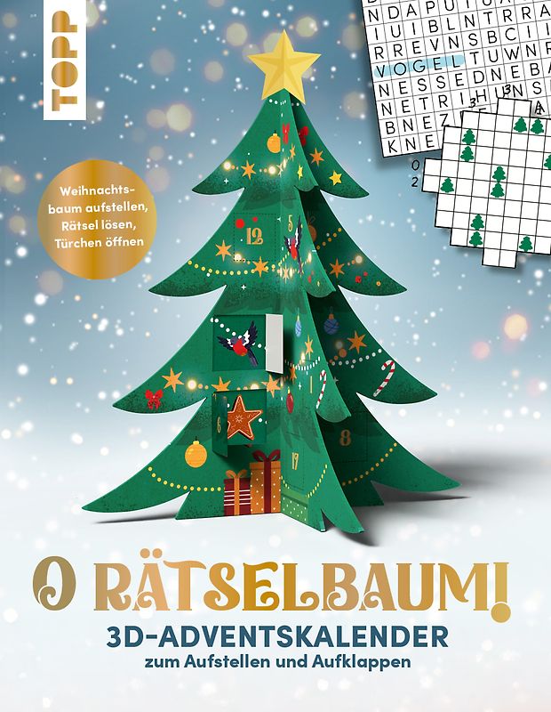 O Rätselbaum! – 3D-Adventskalender zum Aufstellen und Aufklappen