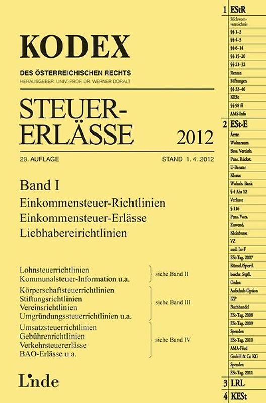 KODEX Steuer-Erlässe 2012 Band I