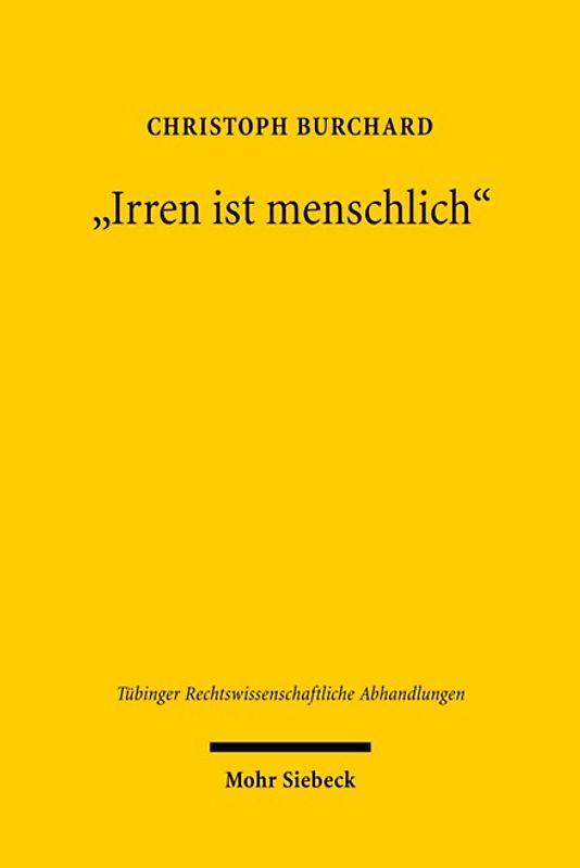 "Irren ist menschlich"