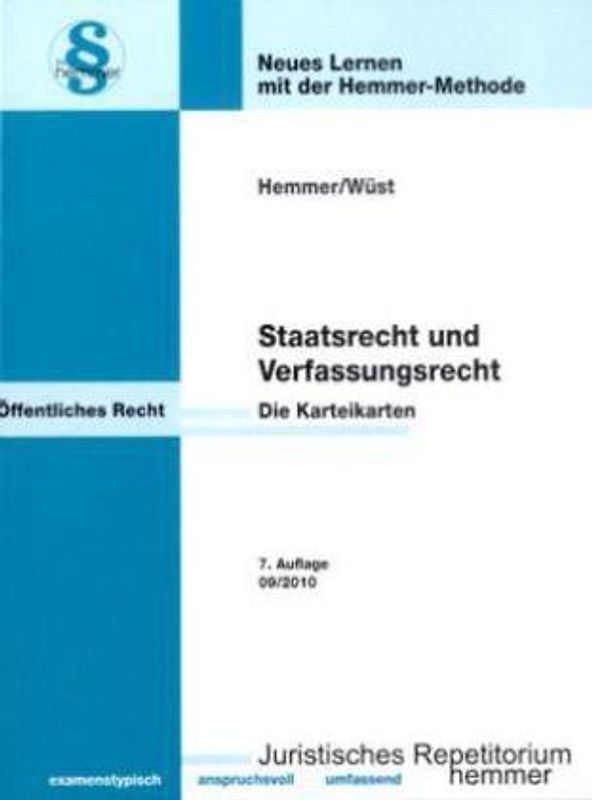 Staats- und Verfassungsrecht. Karteikarten